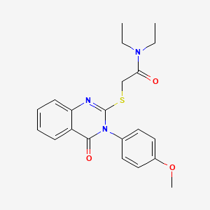 molecular formula C21H23N3O3S B3560303 N,N-diethyl-2-{[3-(4-methoxyphenyl)-4-oxo-3,4-dihydroquinazolin-2-yl]sulfanyl}acetamide 