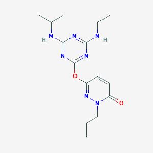 6-{[4-(ETHYLAMINO)-6-[(PROPAN-2-YL)AMINO]-1,3,5-TRIAZIN-2-YL]OXY}-2-PROPYL-2,3-DIHYDROPYRIDAZIN-3-ONE