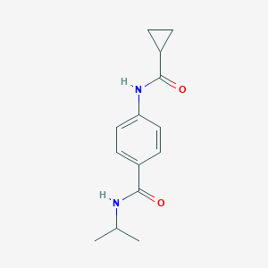molecular formula C14H18N2O2 B356031 4-[(cyclopropylcarbonyl)amino]-N-isopropylbenzamide CAS No. 1003148-65-9