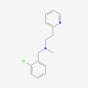 molecular formula C15H17ClN2 B3560329 N-(2-CHLOROBENZYL)-N-METHYL-N-[2-(2-PYRIDYL)ETHYL]AMINE 