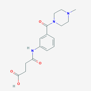 molecular formula C16H21N3O4 B356033 4-{3-[(4-甲基-1-哌嗪基)羰基]苯胺}4-氧代丁酸 CAS No. 1003151-98-1