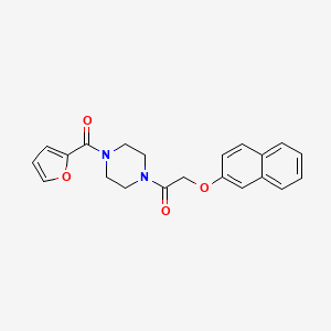 molecular formula C21H20N2O4 B3560336 1-(2-furoyl)-4-[(2-naphthyloxy)acetyl]piperazine 