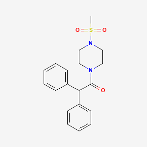 1-[4-(METHYLSULFONYL)PIPERAZINO]-2,2-DIPHENYL-1-ETHANONE