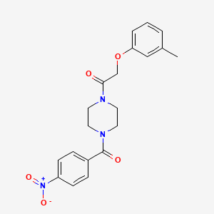 2-(3-METHYLPHENOXY)-1-[4-(4-NITROBENZOYL)PIPERAZINO]-1-ETHANONE