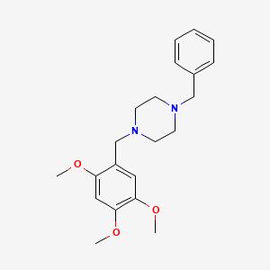 molecular formula C21H28N2O3 B3560394 1-benzyl-4-(2,4,5-trimethoxybenzyl)piperazine 