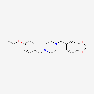 1-[(2H-1,3-BENZODIOXOL-5-YL)METHYL]-4-[(4-ETHOXYPHENYL)METHYL]PIPERAZINE