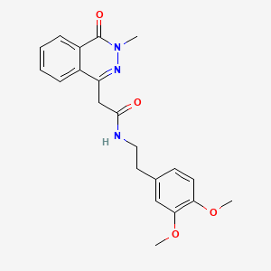 molecular formula C21H23N3O4 B3560413 N-[2-(3,4-dimethoxyphenyl)ethyl]-2-(3-methyl-4-oxo-3,4-dihydro-1-phthalazinyl)acetamide CAS No. 361369-01-9