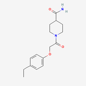 molecular formula C16H22N2O3 B3560423 1-[(4-ethylphenoxy)acetyl]-4-piperidinecarboxamide 