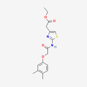 Ethyl 2-[2-[[2-(3,4-dimethylphenoxy)acetyl]amino]-1,3-thiazol-4-yl]acetate