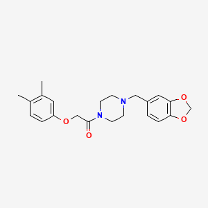 1-(1,3-benzodioxol-5-ylmethyl)-4-[(3,4-dimethylphenoxy)acetyl]piperazine