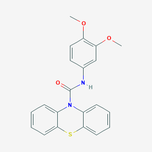 molecular formula C21H18N2O3S B3560453 N-(3,4-dimethoxyphenyl)-10H-phenothiazine-10-carboxamide 