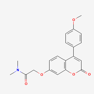 molecular formula C20H19NO5 B3560468 2-[4-(4-Methoxy-phenyl)-2-oxo-2H-chromen-7-yloxy]-N,N-dimethyl-acetamide 