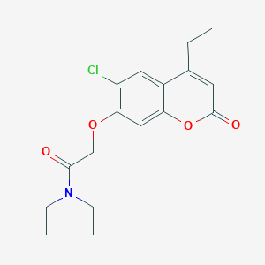 2-[(6-chloro-4-ethyl-2-oxo-2H-chromen-7-yl)oxy]-N,N-diethylacetamide