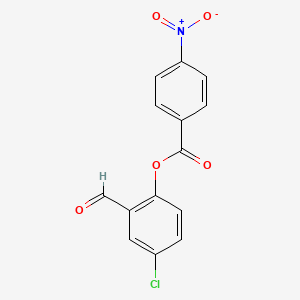 molecular formula C14H8ClNO5 B3560493 4-chloro-2-formylphenyl 4-nitrobenzoate 