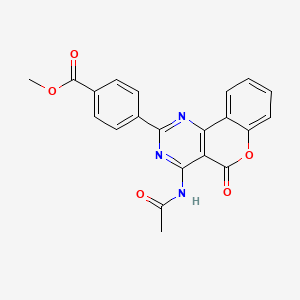 METHYL 4-{4-ACETAMIDO-5-OXO-5H-CHROMENO[4,3-D]PYRIMIDIN-2-YL}BENZOATE