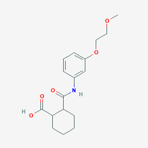 molecular formula C17H23NO5 B356050 2-{[3-(2-Methoxyethoxy)anilino]-carbonyl}cyclohexanecarboxylic acid CAS No. 925161-43-9