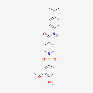 1-(3,4-DIMETHOXYBENZENESULFONYL)-N-[4-(PROPAN-2-YL)PHENYL]PIPERIDINE-4-CARBOXAMIDE