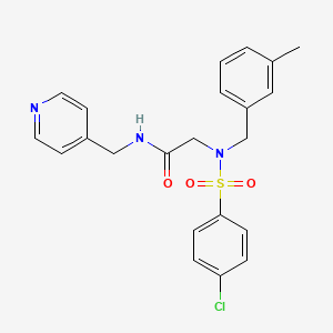 N~2~-[(4-chlorophenyl)sulfonyl]-N~2~-(3-methylbenzyl)-N-(pyridin-4-ylmethyl)glycinamide