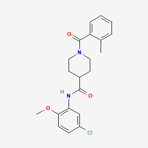 N-(5-chloro-2-methoxyphenyl)-1-(2-methylbenzoyl)-4-piperidinecarboxamide