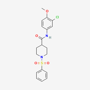 N-(3-chloro-4-methoxyphenyl)-1-(phenylsulfonyl)-4-piperidinecarboxamide