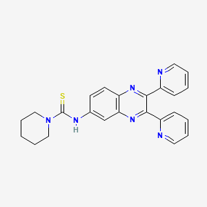 molecular formula C24H22N6S B3560582 N-(2,3-di-2-pyridinyl-6-quinoxalinyl)-1-piperidinecarbothioamide 