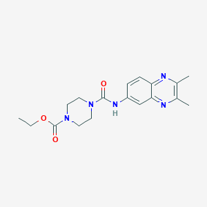 ethyl 4-{[(2,3-dimethyl-6-quinoxalinyl)amino]carbonyl}-1-piperazinecarboxylate