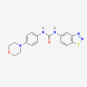 molecular formula C17H17N5O2S B3560616 3-(1,2,3-Benzothiadiazol-5-YL)-1-[4-(morpholin-4-YL)phenyl]urea 