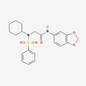 N-1,3-benzodioxol-5-yl-N~2~-cyclohexyl-N~2~-(phenylsulfonyl)glycinamide