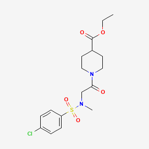 ethyl 1-[2-(N-methyl-4-chlorobenzenesulfonamido)acetyl]piperidine-4-carboxylate