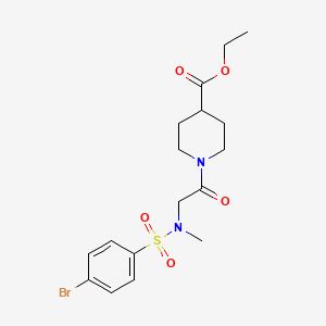 ethyl 1-[2-(N-methyl-4-bromobenzenesulfonamido)acetyl]piperidine-4-carboxylate