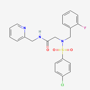 N~2~-[(4-chlorophenyl)sulfonyl]-N~2~-(2-fluorobenzyl)-N-(pyridin-2-ylmethyl)glycinamide