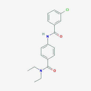 molecular formula C18H19ClN2O2 B356070 3-chloro-N-{4-[(diethylamino)carbonyl]phenyl}benzamide CAS No. 70204-78-3
