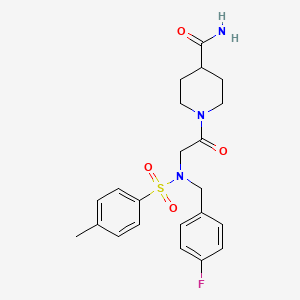 1-{N-(4-fluorobenzyl)-N-[(4-methylphenyl)sulfonyl]glycyl}-4-piperidinecarboxamide