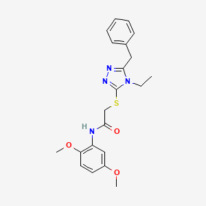 2-[(5-benzyl-4-ethyl-4H-1,2,4-triazol-3-yl)sulfanyl]-N-(2,5-dimethoxyphenyl)acetamide