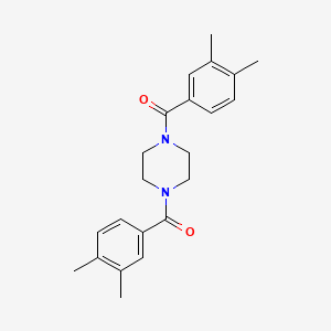 molecular formula C22H26N2O2 B3560758 1,4-bis(3,4-dimethylbenzoyl)piperazine 