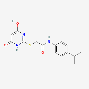 2-[(6-hydroxy-4-oxo-1,4-dihydro-2-pyrimidinyl)thio]-N-(4-isopropylphenyl)acetamide