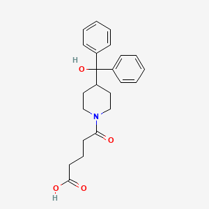 5-{4-[hydroxy(diphenyl)methyl]-1-piperidinyl}-5-oxopentanoic acid