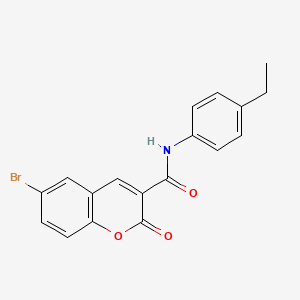 molecular formula C18H14BrNO3 B3560848 6-bromo-N-(4-ethylphenyl)-2-oxo-2H-chromene-3-carboxamide 