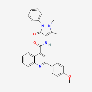 N-(1,5-dimethyl-3-oxo-2-phenyl-2,3-dihydro-1H-pyrazol-4-yl)-2-(4-methoxyphenyl)quinoline-4-carboxamide