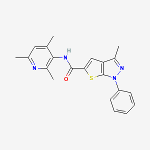 3-ME-1-PH-N-(2,4,6-TRIMETHYL-3-PYRIDINYL)-1H-THIENO(2,3-C)PYRAZOLE-5-CARBOXAMIDE