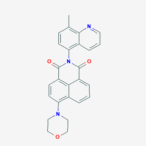 molecular formula C26H21N3O3 B3560893 2-(8-methyl-5-quinolinyl)-6-(4-morpholinyl)-1H-benzo[de]isoquinoline-1,3(2H)-dione 