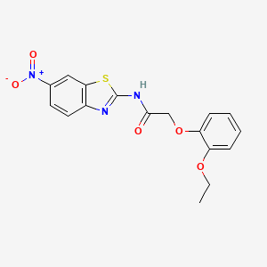 2-(2-ethoxyphenoxy)-N-(6-nitro-1,3-benzothiazol-2-yl)acetamide