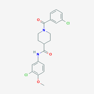 1-(3-chlorobenzoyl)-N-(3-chloro-4-methoxyphenyl)-4-piperidinecarboxamide