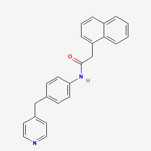 molecular formula C24H20N2O B3560946 2-(1-naphthyl)-N-[4-(4-pyridinylmethyl)phenyl]acetamide 