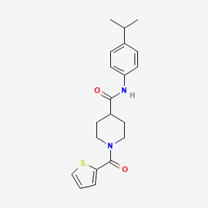 N-(4-propan-2-ylphenyl)-1-(thiophene-2-carbonyl)piperidine-4-carboxamide