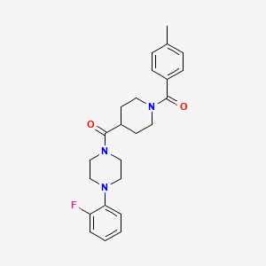 [4-(2-fluorophenyl)piperazin-1-yl]-[1-(4-methylbenzoyl)piperidin-4-yl]methanone