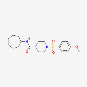 N-cycloheptyl-1-(4-methoxyphenyl)sulfonylpiperidine-4-carboxamide