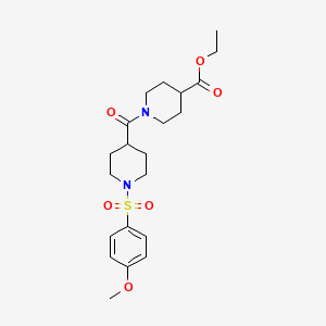 ethyl 1-({1-[(4-methoxyphenyl)sulfonyl]-4-piperidinyl}carbonyl)-4-piperidinecarboxylate