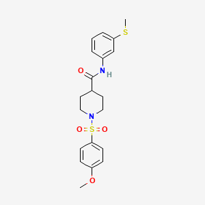 molecular formula C20H24N2O4S2 B3560984 1-(4-methoxyphenyl)sulfonyl-N-(3-methylsulfanylphenyl)piperidine-4-carboxamide 