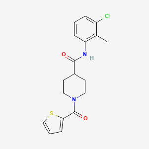 molecular formula C18H19ClN2O2S B3560988 N-(3-chloro-2-methylphenyl)-1-(thiophene-2-carbonyl)piperidine-4-carboxamide 